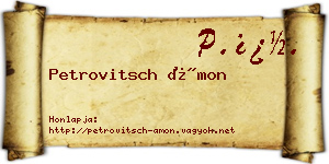 Petrovitsch Ámon névjegykártya
